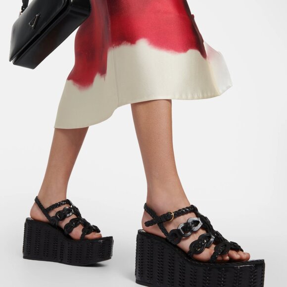Prada Runway Black Platform Sandals - Picture 2 of 6